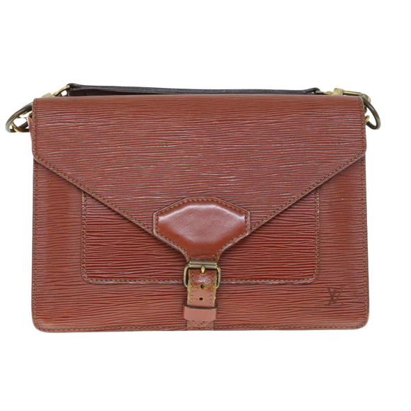 LOUIS VUITTON Epi Biface Hand Bag 2way Brown M52323 LV Auth 63093 - Picture 13 of 16